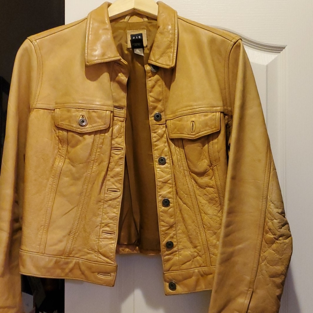 Vintage genuine leather motorcycle jacket